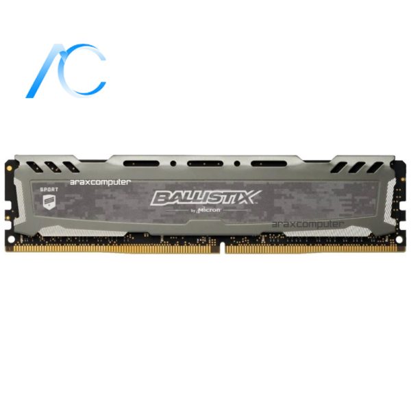 رم کامپیوتر دسته دوم کروشیال CRUCIAL BALLISTIX SPORT BY MICRON DDR4 8GB 3000MHz CL15-GRAY