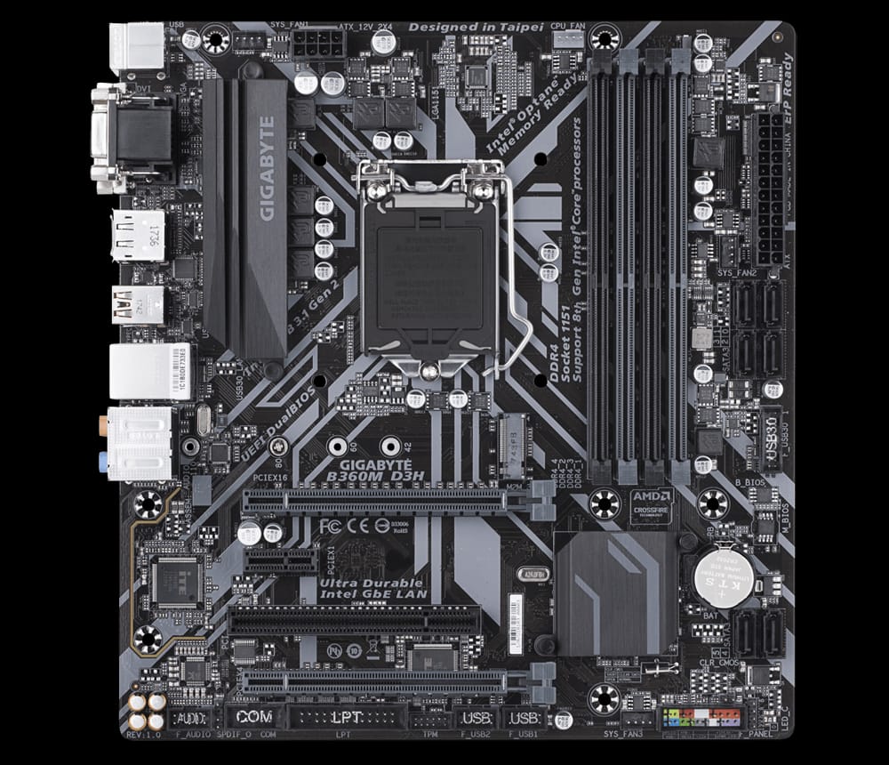 مادربرد دسته دوم گیگابایت مدل MAINBOARD USED B360M D3H