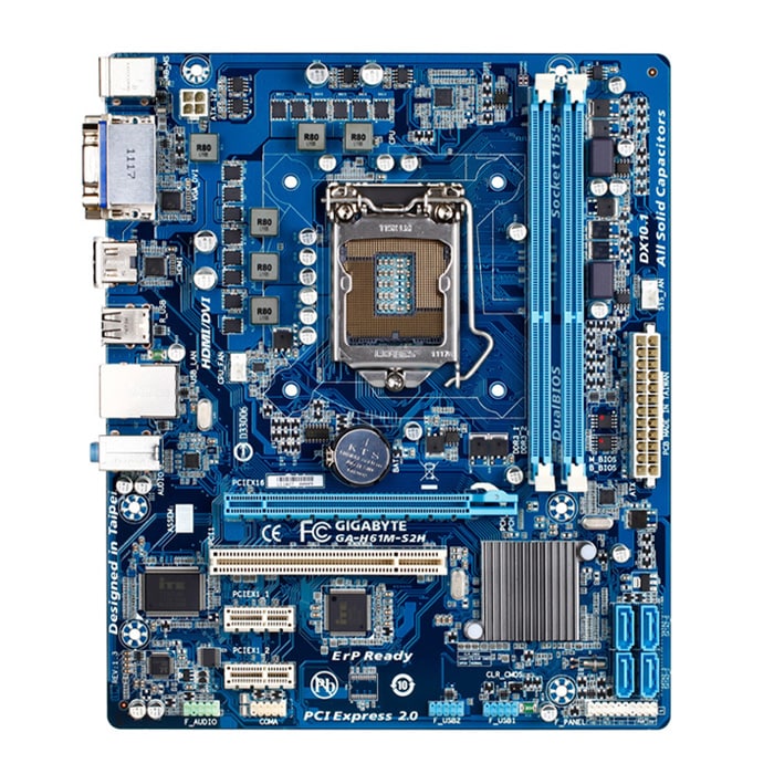 مادربرد دسته دوم گیگابایت مدل MAINBOARD USED GIGABYTE H61M-S2H