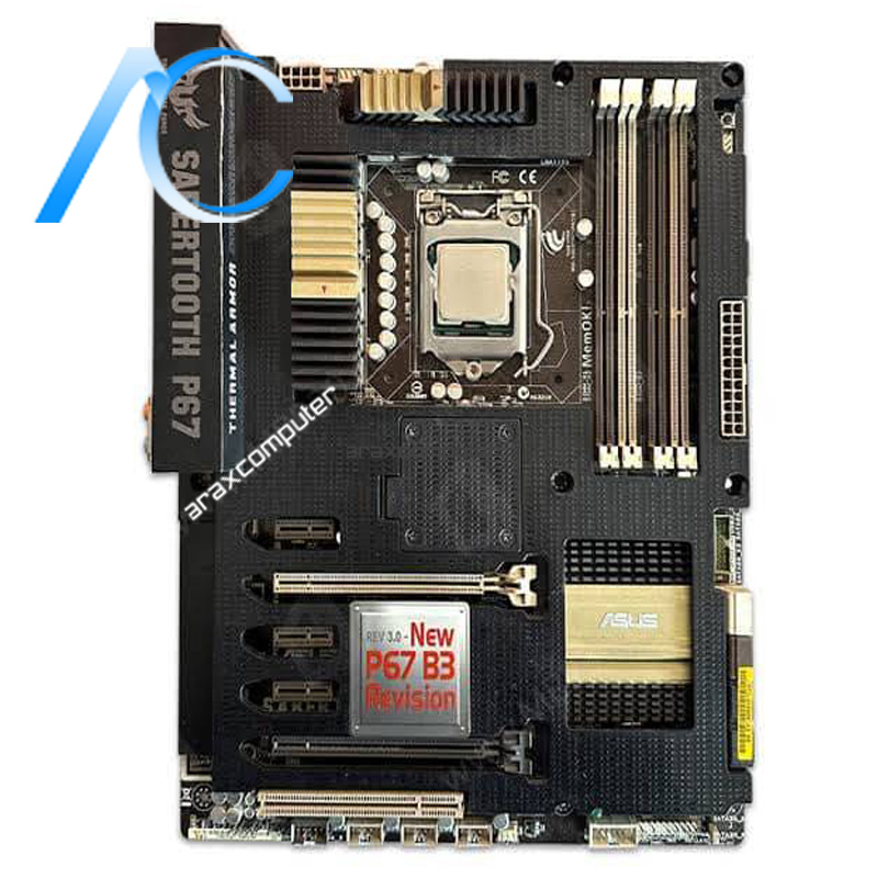مادربرد دسته دوم ایسوس مدل MAINBOARD USED ASUS SABERTOOTH P67 B3 REVISION مادربرد دسته دوم ایسوس مدل MAINBOARD USED ASUS SABERTOOTH P67 B3 REVISION