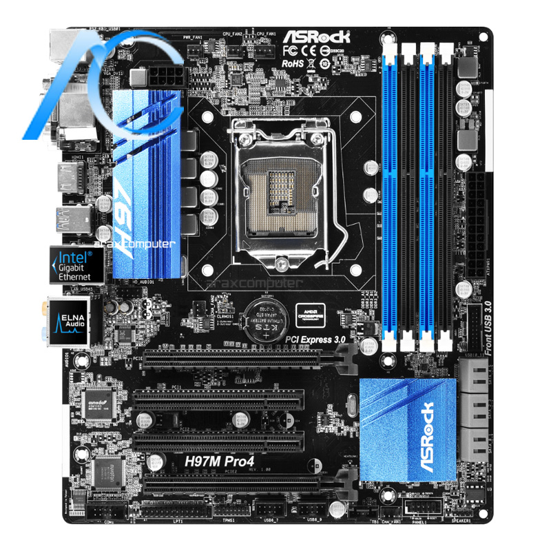 مادربرد دسته دوم مدل MAINBOARD USED ASROCK H97 M PRO4 مادربرد دسته دوم مدل MAINBOARD USED ASROCK H97 M PRO4