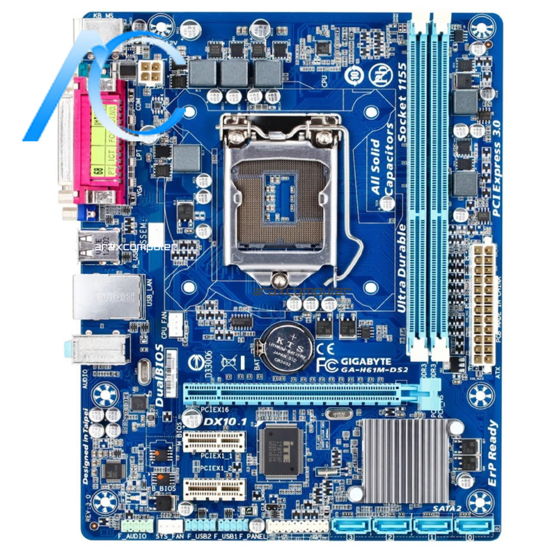 مادربرد دسته دوم گیگابایت مدل MAINBOARD USED GIGABYTE GA-H61M-DS2 مادربرد دسته دوم گیگابایت مدل MAINBOARD USED GIGABYTE GA-H61M-DS2