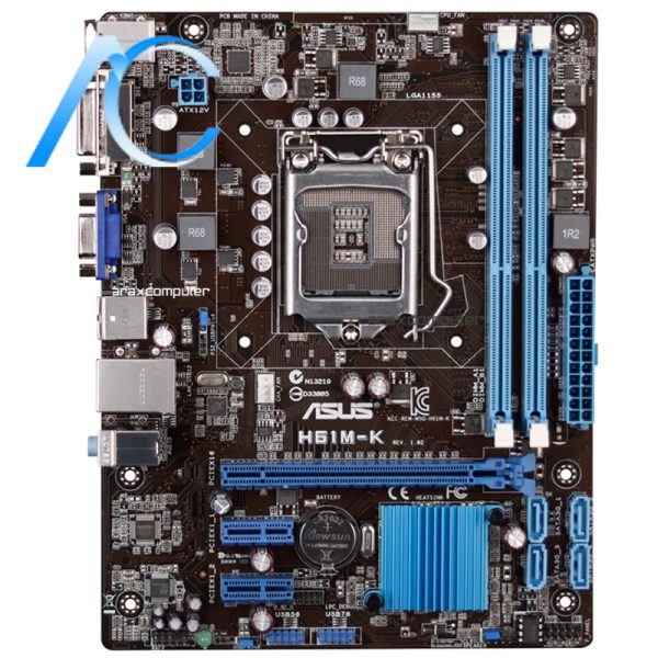 مادربرد دسته دوم ایسوس مدل MAINBOARD USED ASUS H61M-k