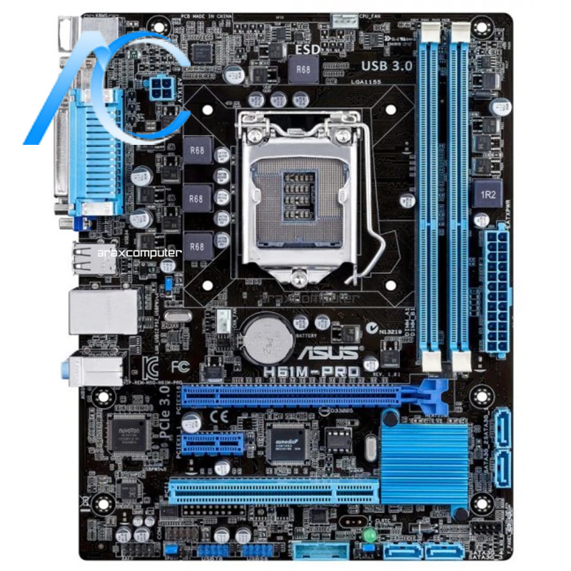مادربرد دسته دوم ایسوس مدل MAINBOARD USED ASUS H61M PRO مادربرد دسته دوم ایسوس مدل MAINBOARD USED ASUS H61M PRO