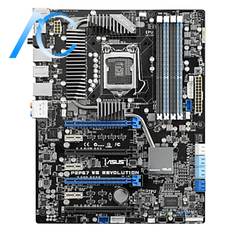 مادربرد دسته دوم ایسوس مدل MAINBOARD USED ASUS P8P67 WS REVOLUTION مادربرد دسته دوم ایسوس مدل MAINBOARD USED ASUS P8P67 WS REVOLUTION