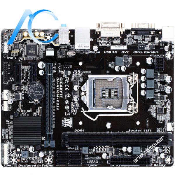 مادربرد دسته دوم گیگابایت مدل MAINBOARD USED GIGABYTE GA-H110M-DS2V