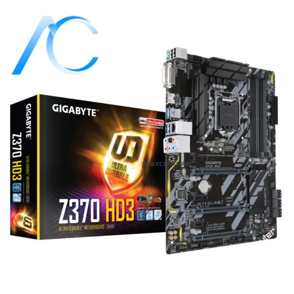مادربرد دسته دوم گیگابایت مدل MAINBOARD USED GIGABYTE Z370 HD3