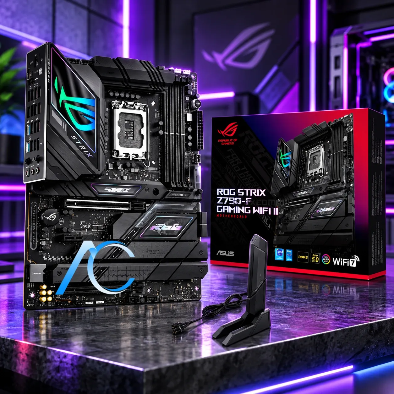 مادربرد دسته دوم ایسوس مدل MAINBOARD USED ASUS ROG STRIX Z790-F GAMING WIFI II