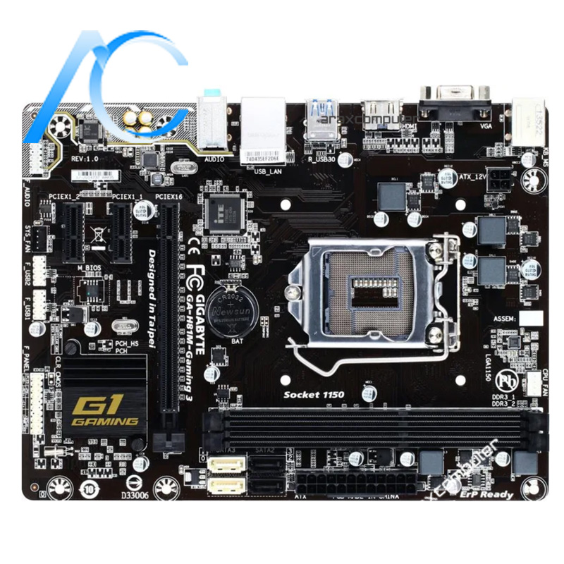 ga-h81m-gaming 3 مادربرد دسته دوم گیگابایت مدل MAINBOARD USED GIGABYTE GA-H81M-GAMING3