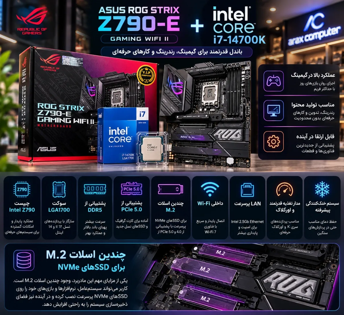 مشخصات ASUS ROG STRIX Z790-E Gaming WiFi II