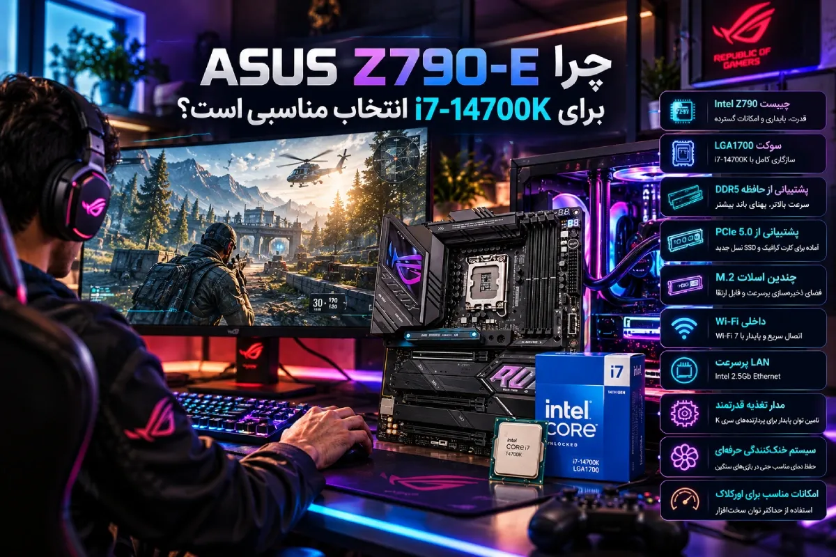 چرا ASUS Z790-E برای i7-14700K انتخاب مناسبی است؟
